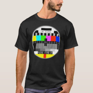 Sem sinal Tela Velho da TV Camisas Engraçadas - p