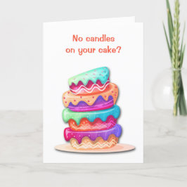 Sem Velas Cartão de Aniversário Engraçado