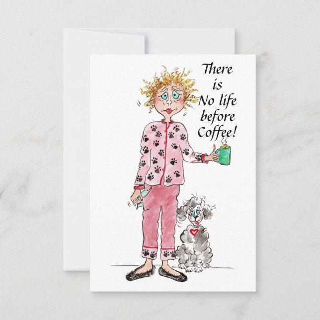 Sem Vida Antes Do Café Dizer Desenho Verde (Frente)