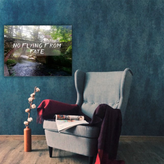 Sem voar na ponte poster do provérbio do destino (Criador carregado)