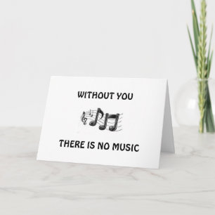 SEM VOCÊ NENHUMA MÚSICA NA MINHA VIDA CARTÃO DE AN