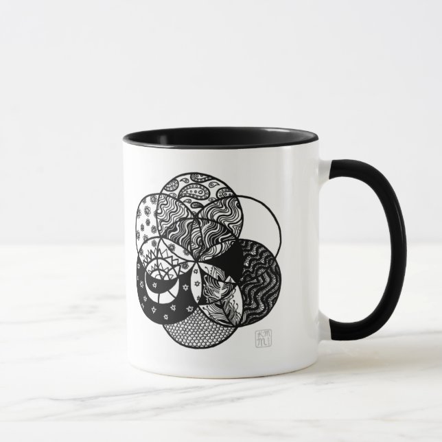 Semente da caneca da mandala da vida (Direita)