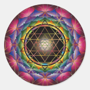 Semente de etiquetas da mandala da vida