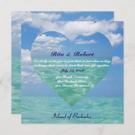 Semi-Brilho | Wedding do convite do oceano III