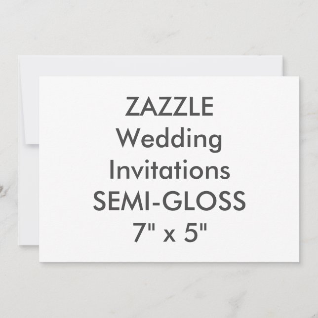 SEMI-GLOSS Convites para Casamento de 110 lb 7" x  (Frente)