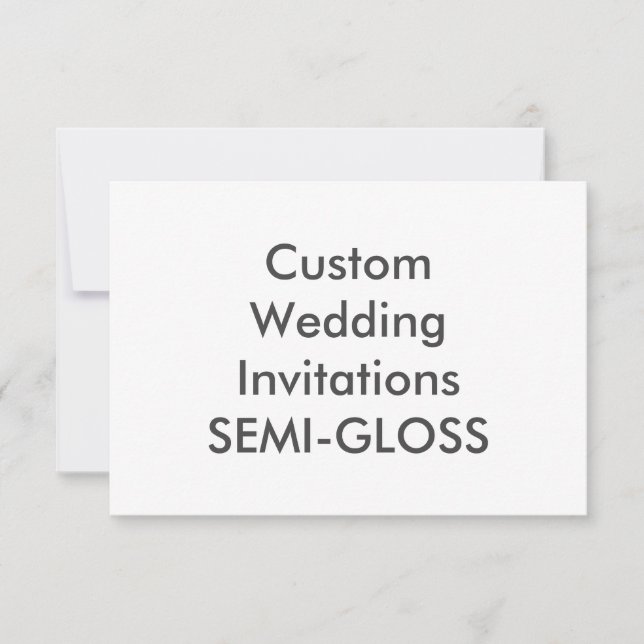 SEMI-GLOSS Convites para Casamento de 5" x 3,5" (Frente)
