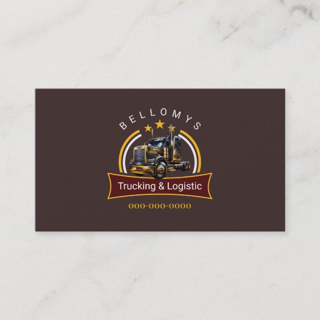 Semi Truck Cartão de visita (Frente)