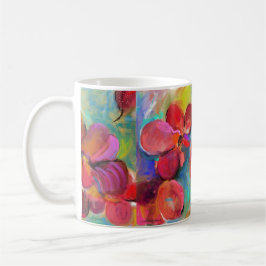 Sempre caneca vermelha da flor de Rosie