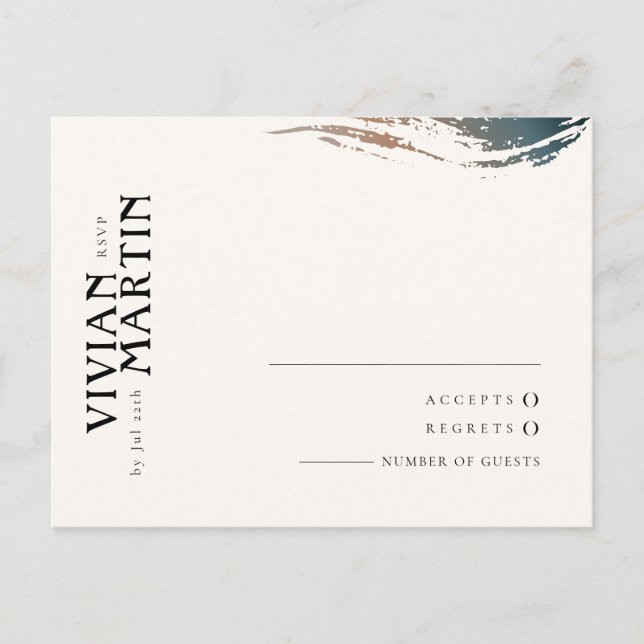 Sempre e para cartões RSVP de Casamento de Eternid (Frente)