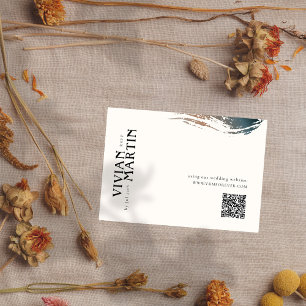 Sempre e para cartões RSVP de código QR de Casamen