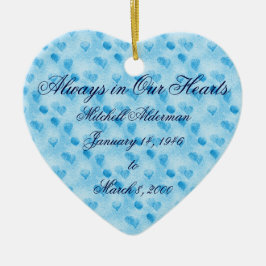 Sempre em nosso ornamento do azul dos corações