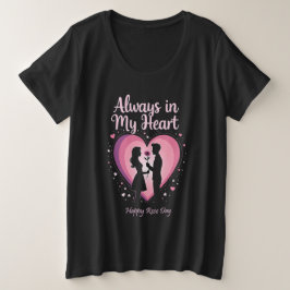 Sempre no meu coração Camiseta feminina - Doce e s