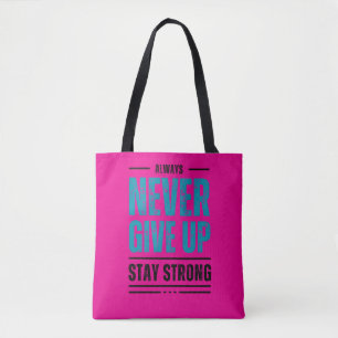 Sempre Nunca Desista – Bolsa Tote Motivacional