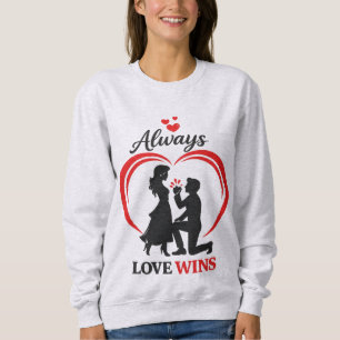Sempre o Amor Vence Suéter Feminino Confortável.