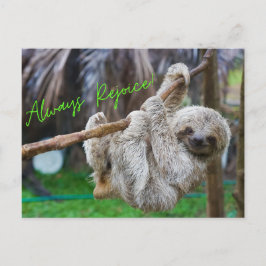Sempre Rejubilar com cartão postal de preguiça