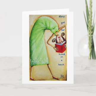 Sempre tive a cabeça dela num cartão de livro