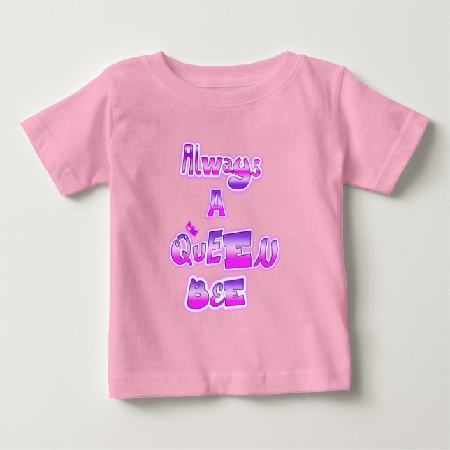 Sempre uma camisa de bebê rainha abelha (Frente)
