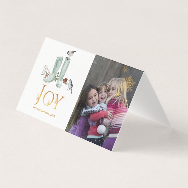 Sempreverde - Foto de Natal Floresta de Inverno (Frente)