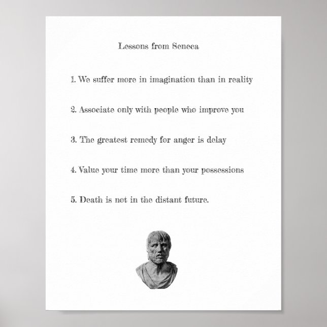 Seneca Poster - Lições de Filosofia Estática (Frente)