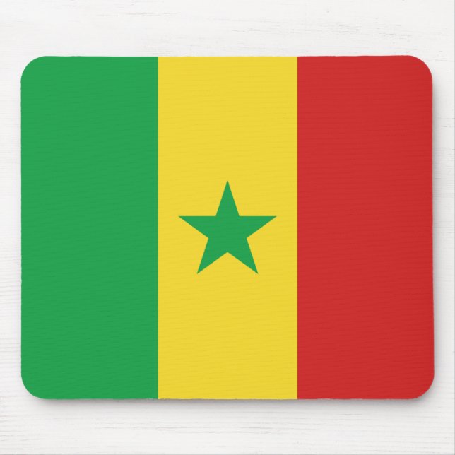 Senegal Flag Mousepad (Frente)