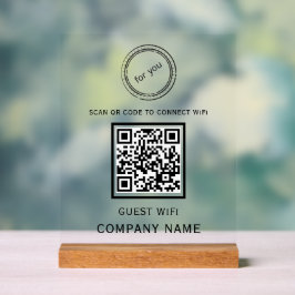 Senha de código QR Wifi e nome de rede branco