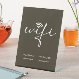 Senha de Rede de Script WiFi Simples Marrom