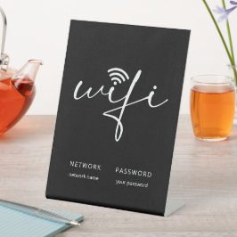 Senha de Rede de WiFi Simples Moderna Preta