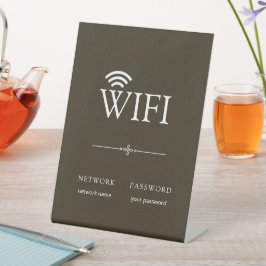 Senha de Rede WiFi Moderna Simples Marrom