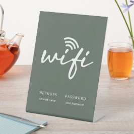 Senha de Rede WiFi Moderna Simples Verde Oliva