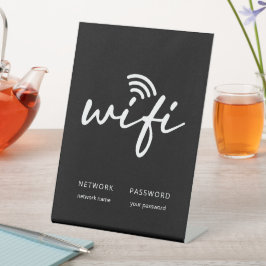 Senha de Rede WiFi Preta Simples Moderna