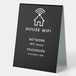 Senha do Wifi da Casa Minimalista Preta e Branca