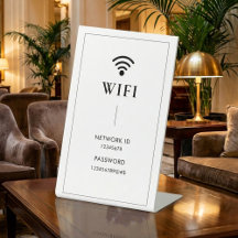 Senha e Rede Wifi de Negócios Simples 