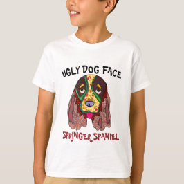 Senha T-Shirt de rosto feio de cão único Springer