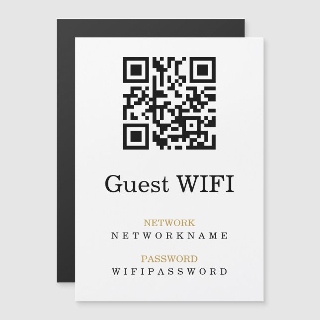 Senha Wifi e Código QR Personalizado de Rede (Frente/Verso)