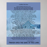 Senhor abençoe esta casa poster 16X20