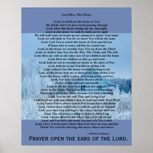 Senhor abençoe esta casa poster 16X20