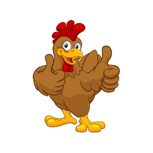 senhor Chicken e camiseta da família