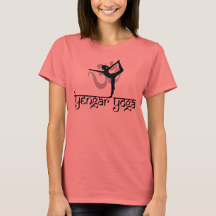 Senhor do t-shirt da ioga de Iyengar da pose da