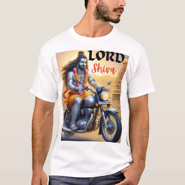 Senhor Indiano de Shiva imprimiu camiseta (Frente)