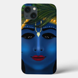 Senhor Krishna azul atraente - arte Hare Krishna