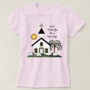 Senhor, obrigado por um novo dia de camiseta femin