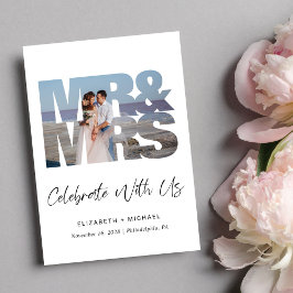 Senhor Senhora Convite de Recepção de Casamento em