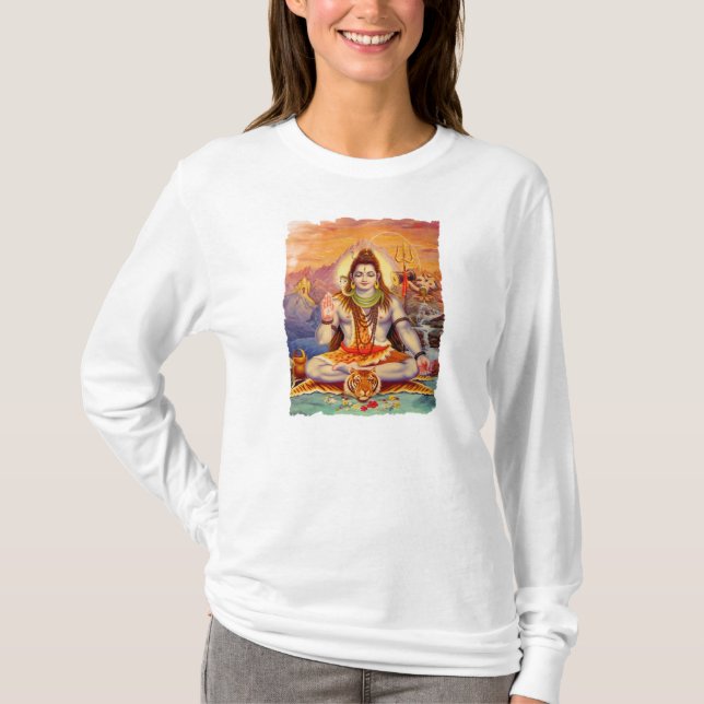 Senhor Shiva Meditating T-shirt (Frente)
