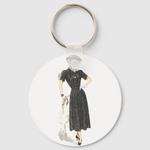 Senhora antiquado Chaveiro