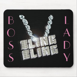 Senhora Bling Bling Mousepad do chefe