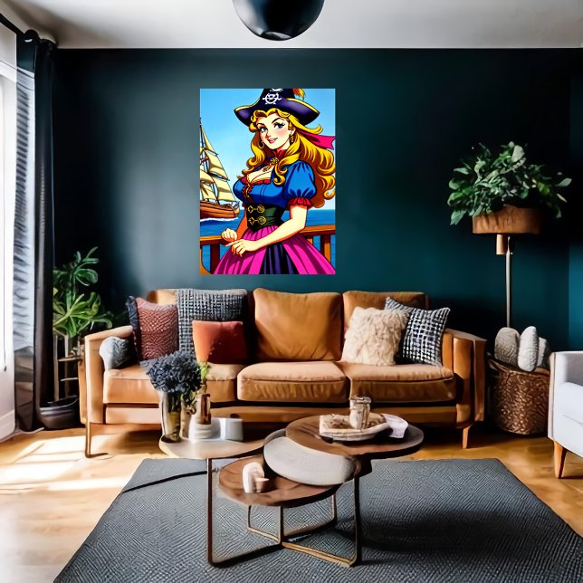 Senhora Celta Pirate | AI Art Poster (Criador carregado)