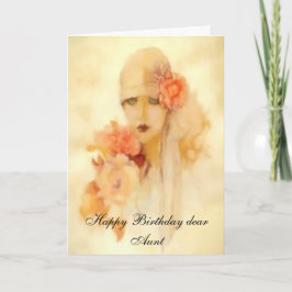 "SENHORA COM OLHOS VERDES" TIA CARTÃO DE ANIVERSÁR