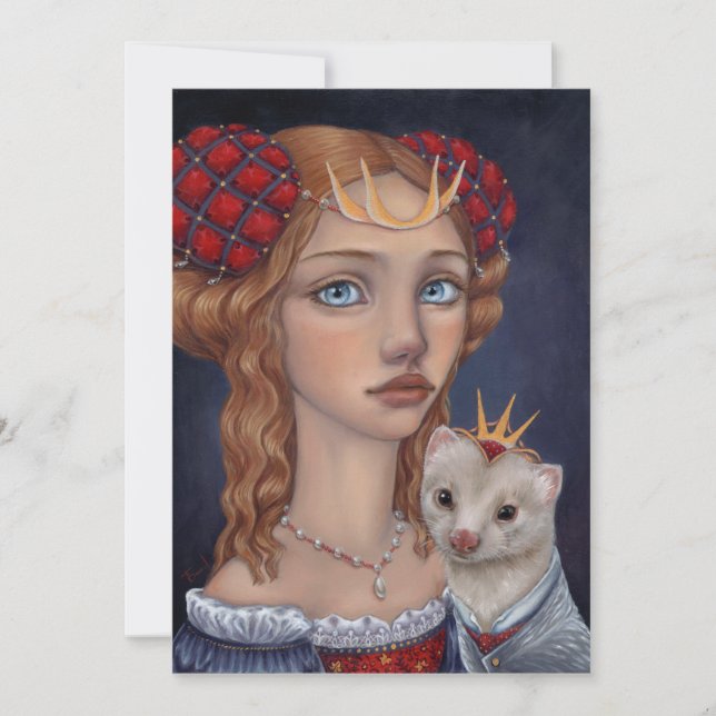 Senhora com um Ferret (Frente)