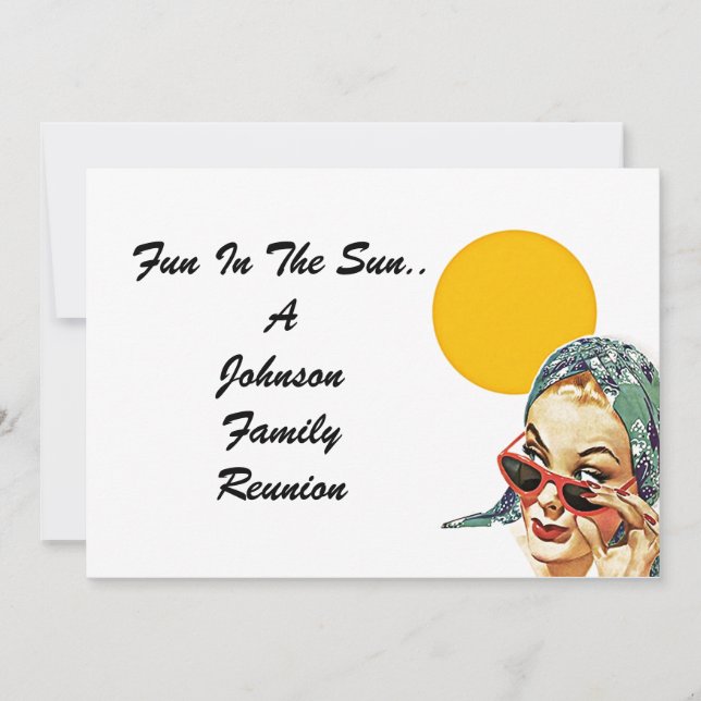 Senhora Convite de Sun do verão da reunião de (Frente)