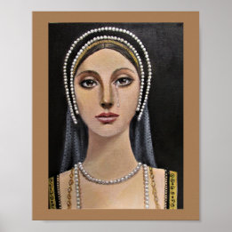 Senhora da Era Inglesa Tudor/ poster